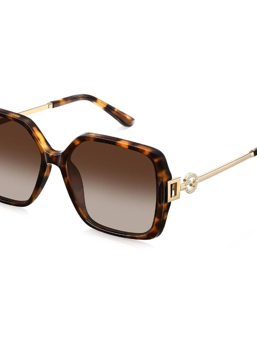Vintage-Inspired Oversized Square Polarized Sunglasses for Women - UV Protection